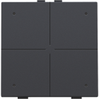 122-52004-Home Control Viervoudige Drukknop + LED Athracite 122-52004-Niko