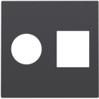 122-65702-Centraalplaat Aansluiting Tv/Rj45 Athracite 122-65702-Niko