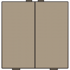 123-51002-Home Control Tweevoudige Drukknop Bronze 123-51002-Niko