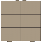 123-51006-Home Control Zesvoudige Drukknop Bronze 123-51006-Niko