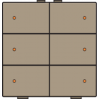 123-52006-Home Control Zesvoudige Drukknop + LED Bronze 123-52006-Niko