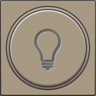 123-64008-Drukknop set 'Lamp' Bronze 123-64008-Niko