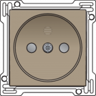 123-66501-Centraalplaat Stopcontact 21mm zonder aarding Bronze 123-66501-Niko