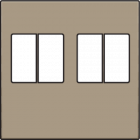 123-69701-Centraalplaat 2-voudig luidspreker Bronze 123-69701-Niko