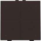 124-52004-Home Control Viervoudige Drukknop + LED Dark Brown 124-52004-Niko