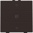 124-52033-Home Control Zesvoudige Drukknop + LED Dark Brown 124-52033-Niko