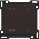 124-65905-Knoppen Rolluikschakelaar Dark Brown 124-65905-Niko