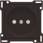 124-66501-Centraalplaat Stopcontact 21mm zonder aarding Dark Brown 124-66501-Niko