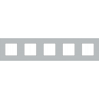 150-76005-Afdekplaat 5-voudig 71mm steel anthracite 150-76005-Niko
