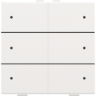 154-52006-Home Control Zesvoudige Drukknop + LED White Coated 154-52006-Niko
