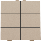 157-51006-Home Control Zesvoudige Drukknop Champagne Coated 157-51006-Niko