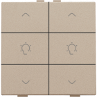 157-51046-Home Control Dubbele Dimbediening Champagne Coated 157-51046-Niko