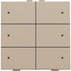157-52006-Home Control Zesvoudige Drukknop + LED Champagne Coated 157-52006-Niko