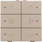 157-52046-Home Control Dubbele Dimbediening + LED Champagne Coated 157-52046-Niko