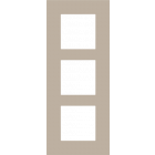 157-76300-Afdekplaat 3-voudig 60mm Champagne Coated 157-76300-Niko