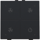 161-52054-Home Control Ventilatie + LED Black Coated 161-52054-Niko