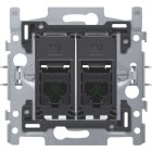 170-65152-Inbouwraam 2 x RJ45 UTP CAT5E klauw  170-65152-Niko