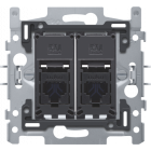 170-65162-Inbouwraam 2 x RJ45 UTP CAT6 klauw  170-65162-Niko