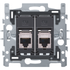 170-65167-Inbouwraam 2 x RJ45 STP CAT6 klauw  170-65167-Niko