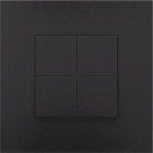 200-51004-Home Control Viervoudige Drukknop Piano Black Coated 200-51004-Niko