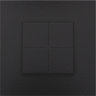 200-52004-Home Control Viervoudige Drukknop + LED Piano Black Coated 200-52004-Niko