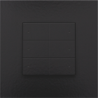 200-52006-Home Control Zesvoudige Drukknop + LED Piano Black Coated 200-52006-Niko