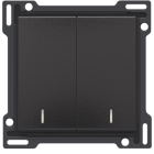 200-61507-2X1/2 Toets met lens Piano Black Coated 200-61507-Niko