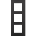 200-76300-Afdekplaat 3-voudig 60mm Piano Black Coated 200-76300-Niko