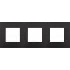 200-76700-Afdekplaat 3-voudig 71mm Piano Black Coated 200-76700-Niko