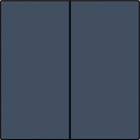 220-31004-Set tweevoudige drukknop voor slimme schakelaar Alu Grey Coated 220-31004-Niko