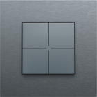 220-51004-Home Control Viervoudige Drukknop Alu Grey Coated 220-51004-Niko
