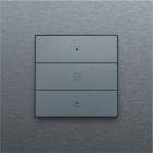220-52033-Home Control Zesvoudige Drukknop + LED Alu Grey Coated 220-52033-Niko