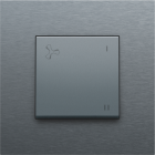 220-61106-Toets met ventilatieaanduiding Alu Grey Coated 220-61106-Niko