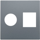 220-65702-Centraalplaat Aansluiting Tv/Rj45 Alu Grey Coated 220-65702-Niko