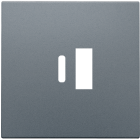 NIK22068002-Centraalplaat USB-lader Alu Grey Coated 220-68002-Niko