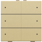 221-52006-Home Control Zesvoudige Drukknop + LED Alu Gold Coated 221-52006-Niko