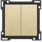 221-61507-2X1/2 Toets met lens Alu Gold Coated 221-61507-Niko