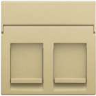 221-65200-Centraalplaat data 2x RJ Alu Gold Coated 221-65200-Niko