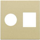 221-65702-Centraalplaat Aansluiting Tv/Rj45 Alu Gold Coated 221-65702-Niko