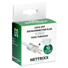NTX400100-CAT6 UTP dataconnector RJ45 Pass Through - 10 stuks-Nettrixx Multimedia