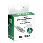NTX400101-CAT6 FTP dataconnector RJ45 Pass Through - 10 stuks-Nettrixx Multimedia