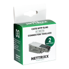 NTX400108-CAT8 STP RJ45 connector Toolless - 2 stuks-Nettrixx Multimedia