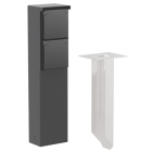 NIK76136625-Tuinpaal met grondpin, 2 stopcontacten, zwart-Niko