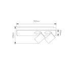 FAN3427092-Plafondlamp GU10 2x4,5w B/W/W dimbaar-Fantasia