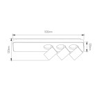 FAN3427103-Plafondlamp GU10 3x4,5w B/B/B dimbaar-Fantasia