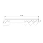 FAN3427104-Plafondlamp GU10 4x4,5w B/B/B dimbaar-Fantasia