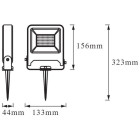 LDV75206861-LEDstraler 20w 3000k ZWART + grondpin-Ledvance
