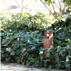 GLABE6511CRVB-Tuinpaal 1 stopcontact, cortenstaal-Glampere