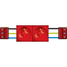 2 x Contactdoos 2P+A 45 x 45/Sleutel  06-012-20