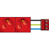 2 x Contactdoos 2P+A 45 x 45/Sleutel  06-012